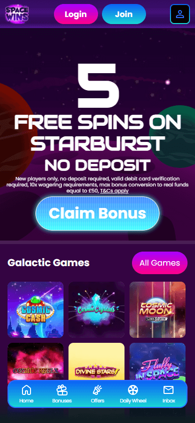 Space Wins Casino Mobile screenshot